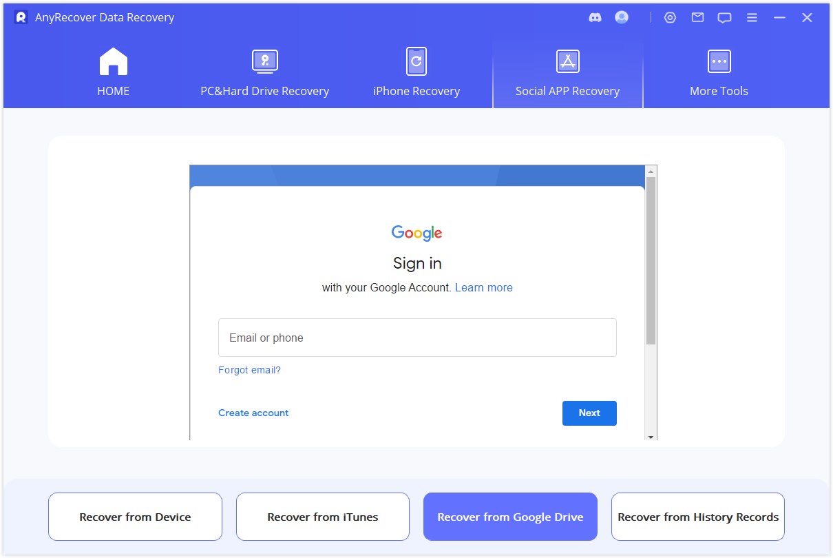 login to Google account