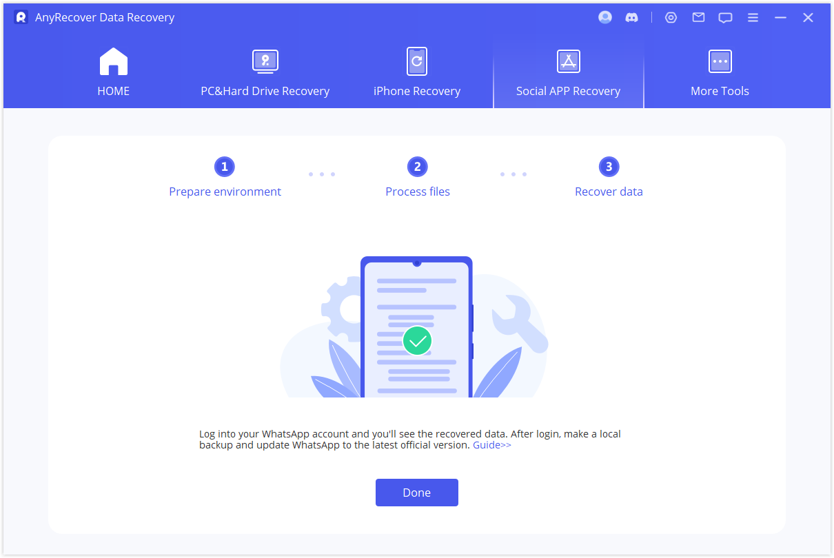recover WhatsApp to device from Google Drive backup