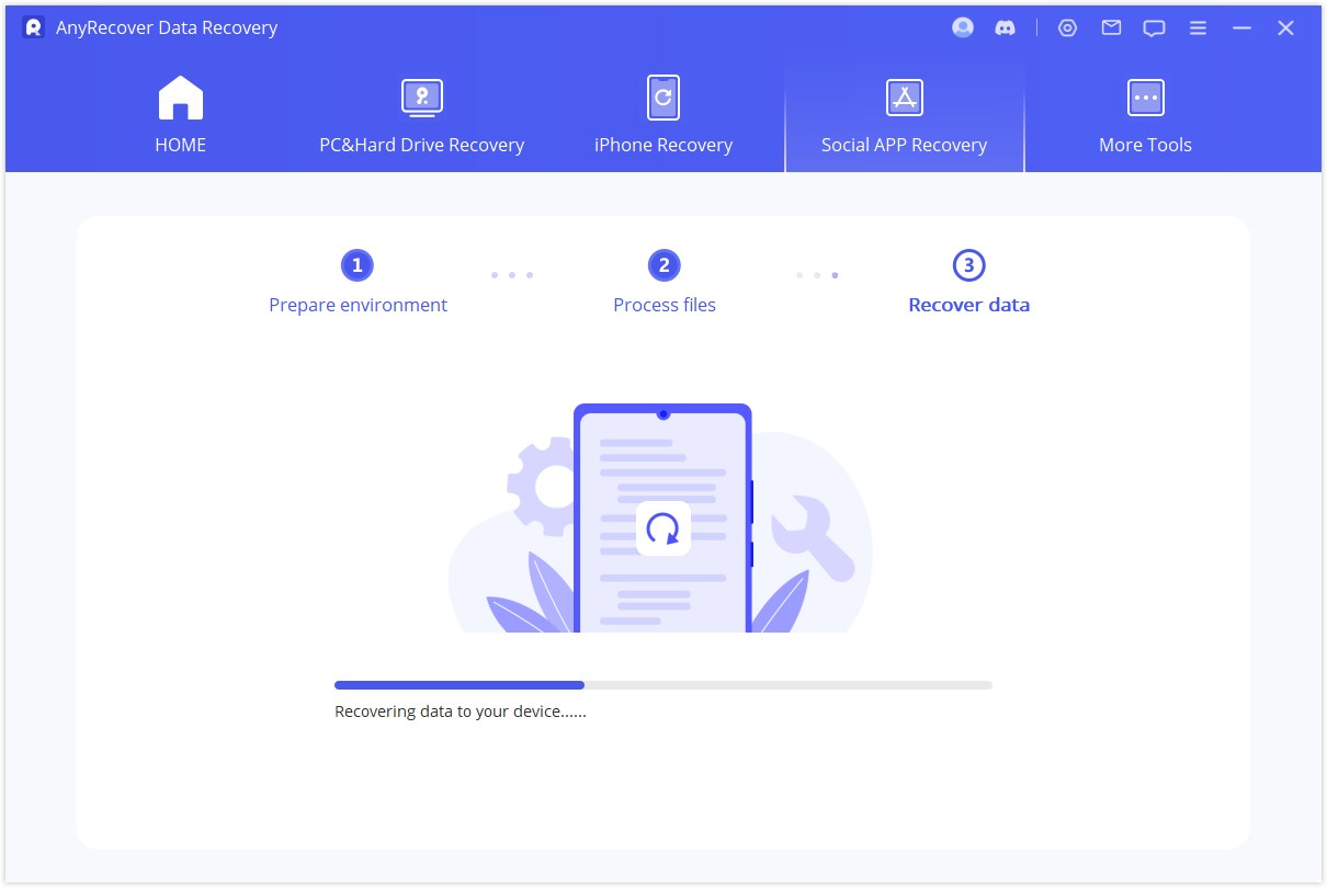 recovering WhatsApp data to Android device