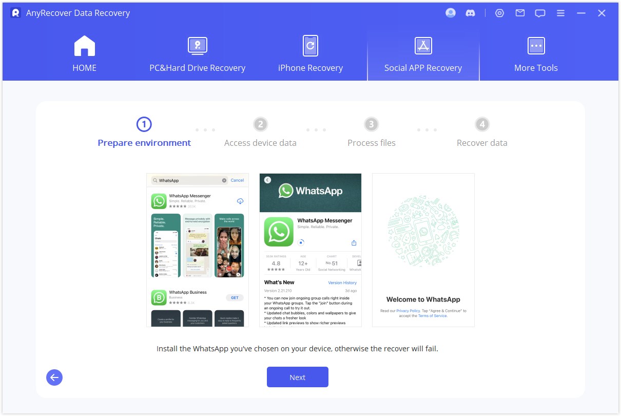 download and install WhatsApp