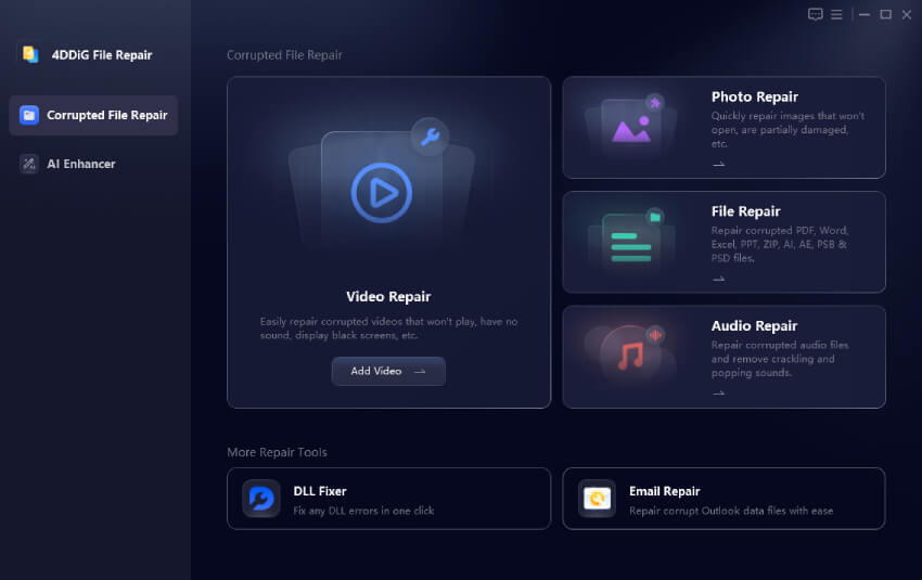 4ddig select video repair