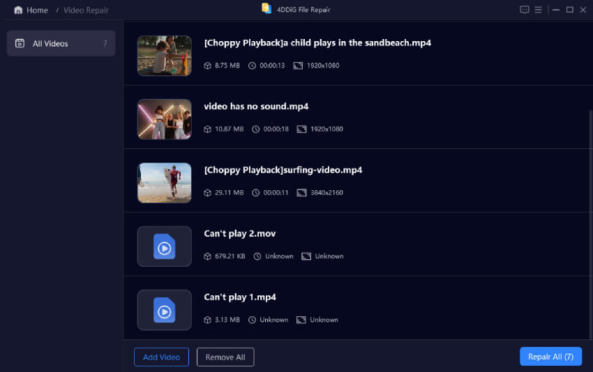 4ddig start the repair