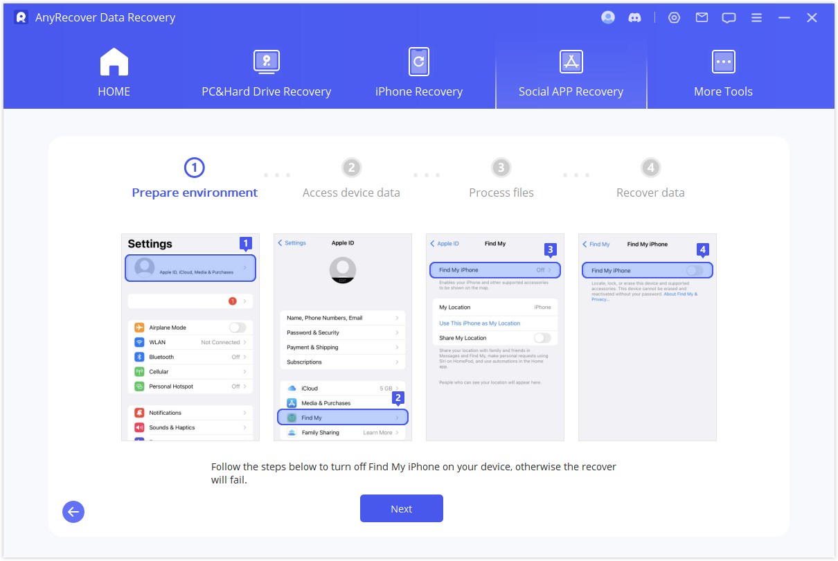 turn off Find My iPhone