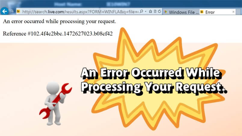 an error occurred while processing your request. reference