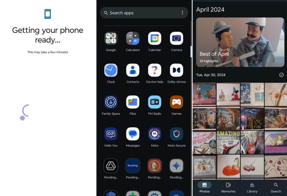 restored android data from backups