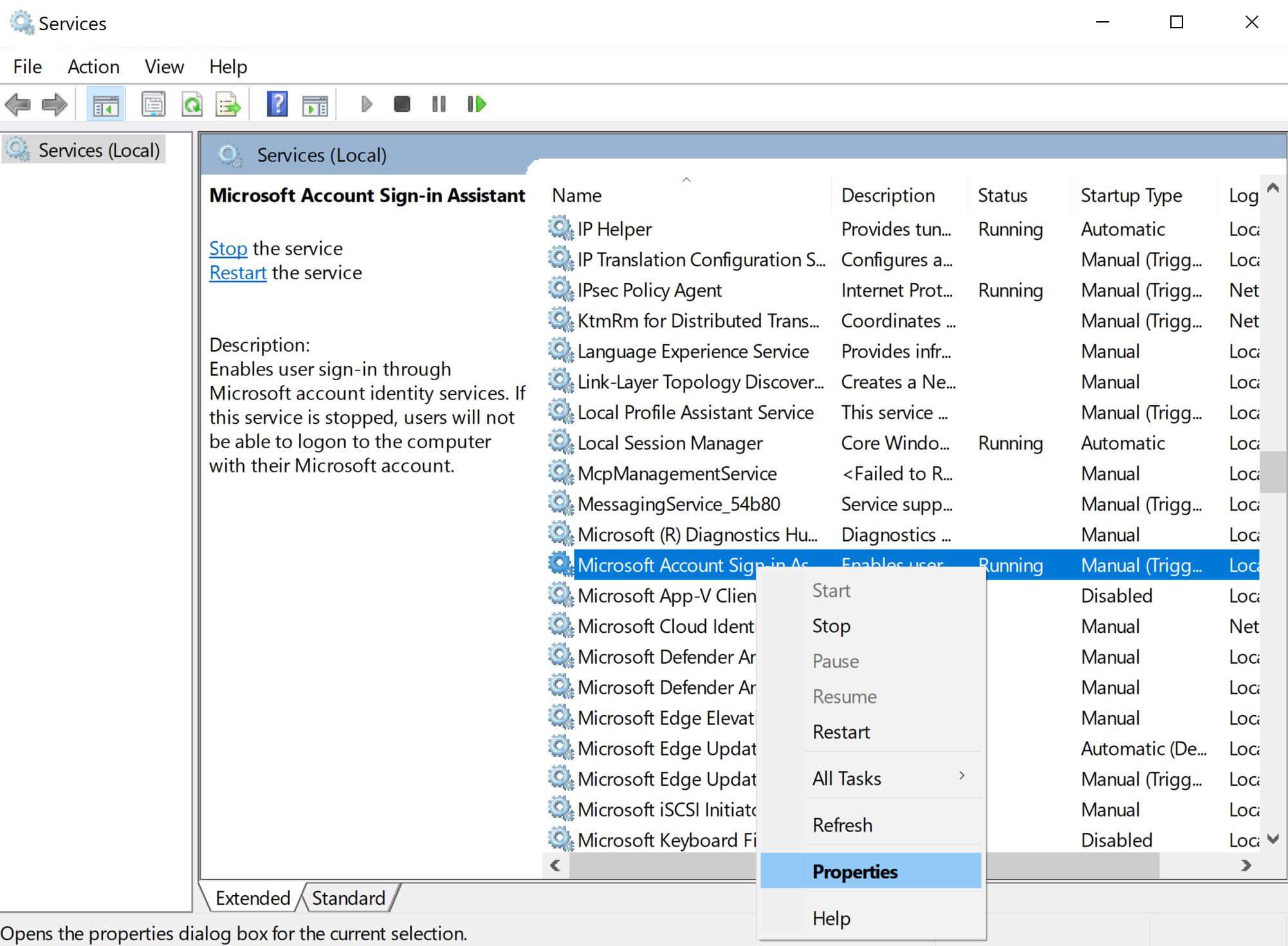 disable sign in assistant to fix autopilot.dll wil error was reported