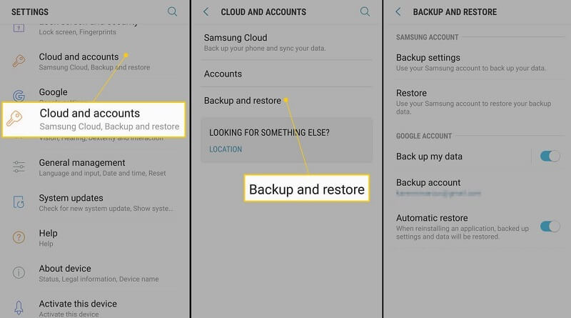 restore photos after factory reset via android setting