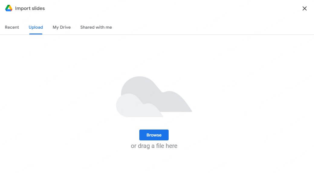 browse and upload ppt file