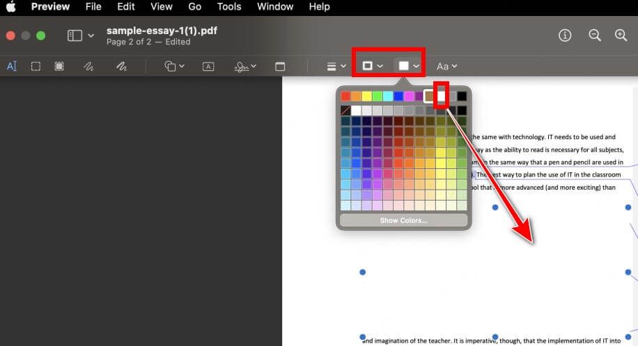 change box color to white