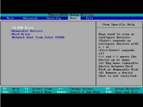 change the boot order