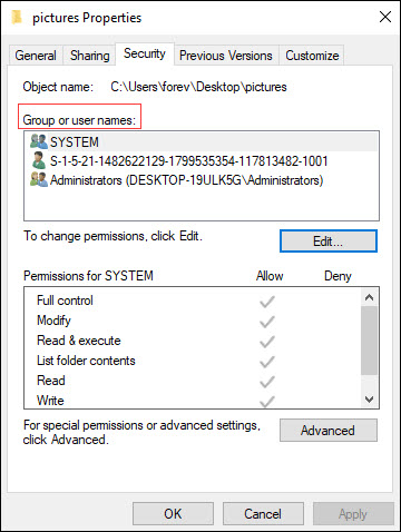 check file permission 1