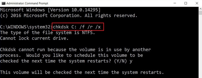 chkdsk cmd command