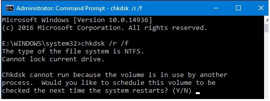 cmd chkdsk