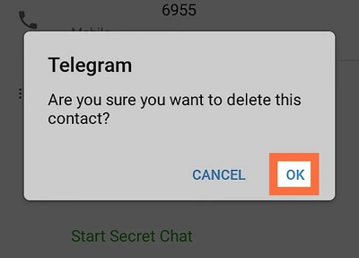 confirm deletion