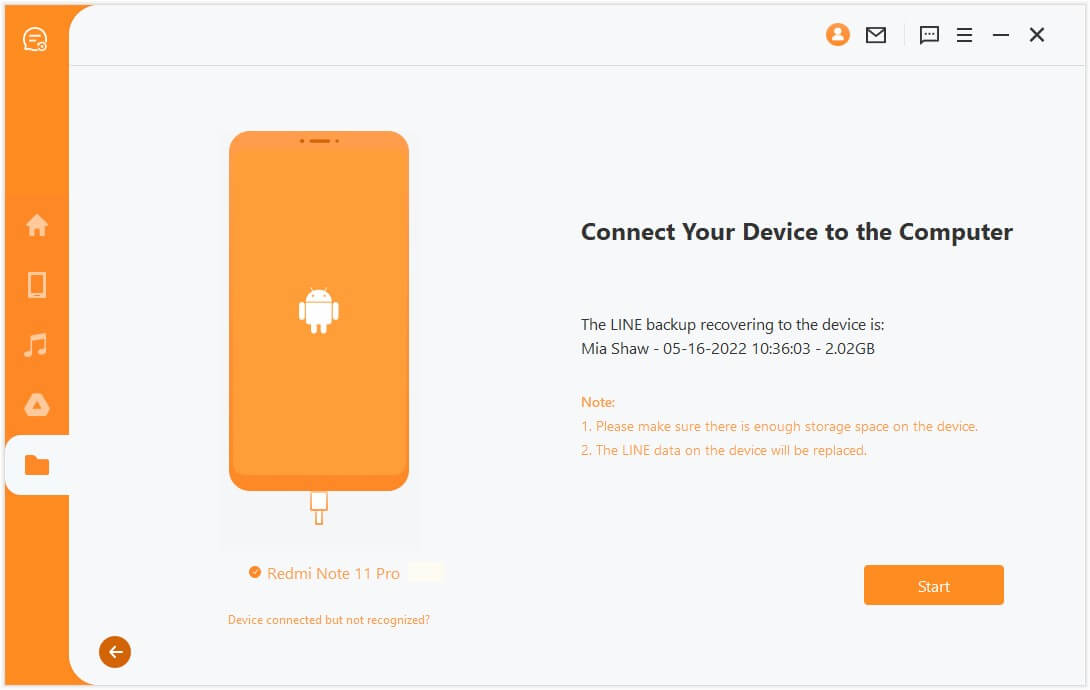 connect device to get history record