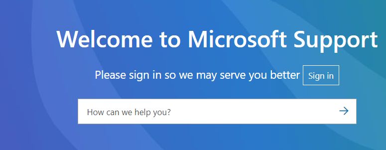 contact microsoft support team