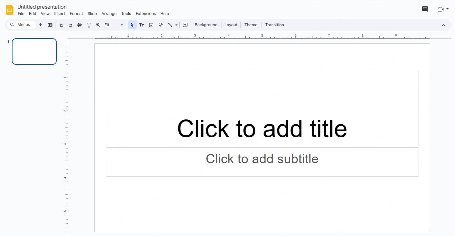 create a blank presentation