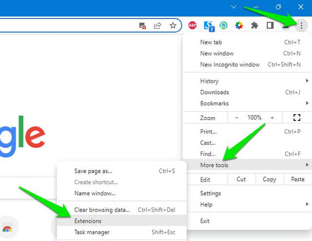 disable all extension
