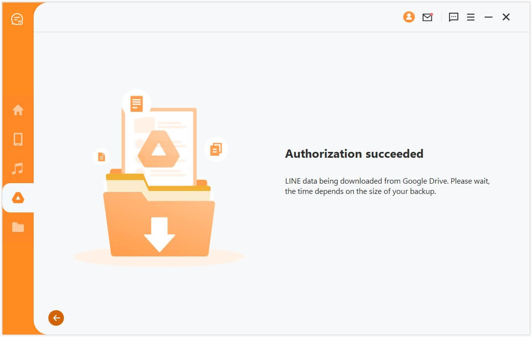 download LINE data from Google Drive