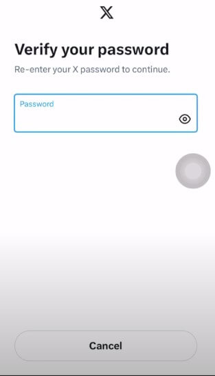 verify password