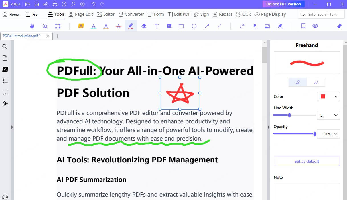 free draw on pdf document