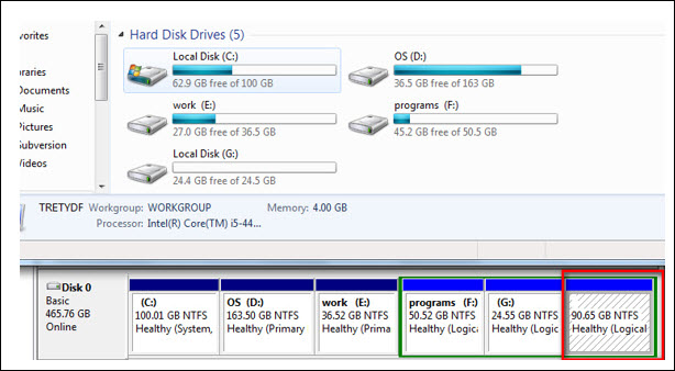 drive letter is missing