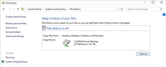 enable file history