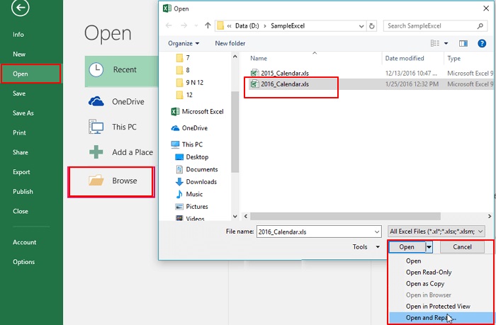 excel cannot open file