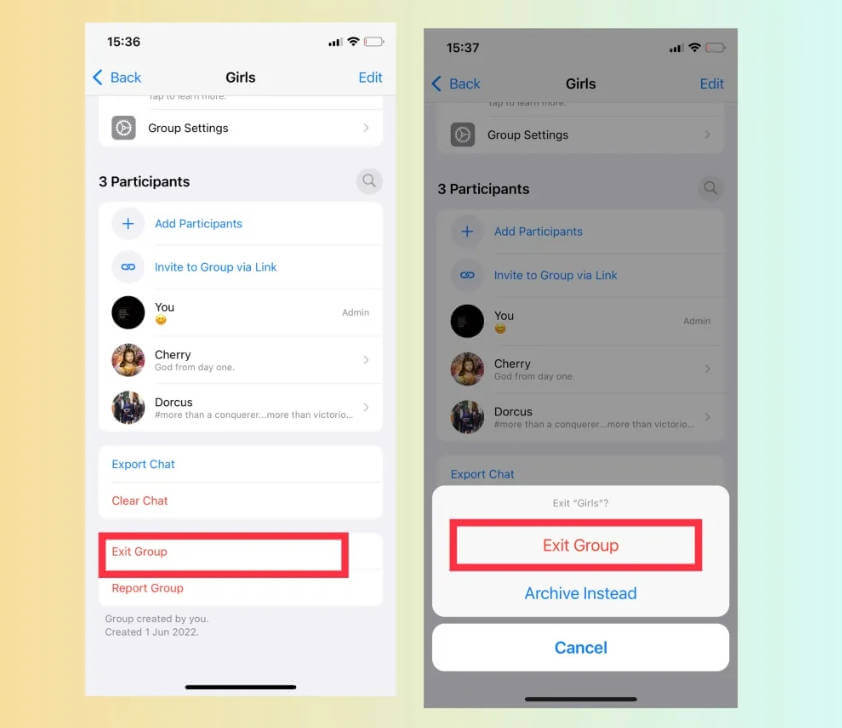  steps of How to Exit Group in WhatsApp