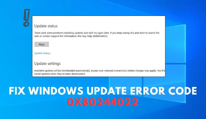 fix error code 0x80244022