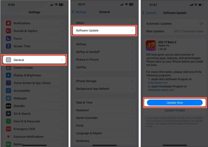 update iphone to fix green white screen