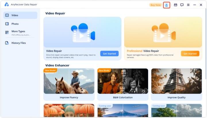 click profile on airepair