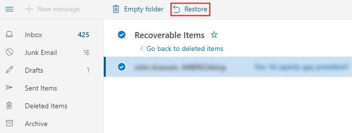 restore hotmail email recovery