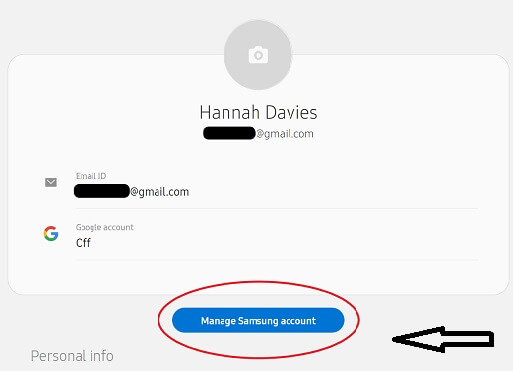  Click on Samsung Profile