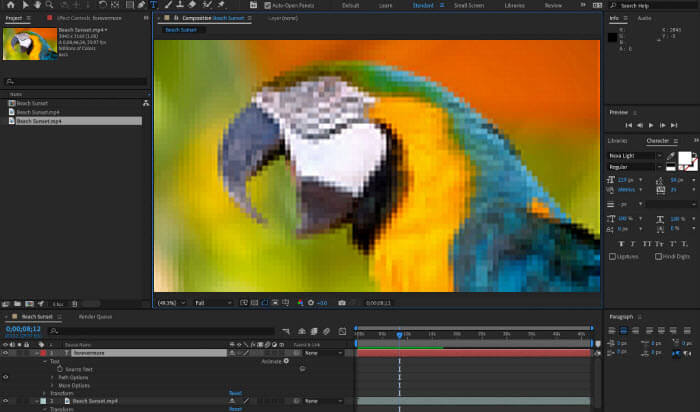 import pixelated video