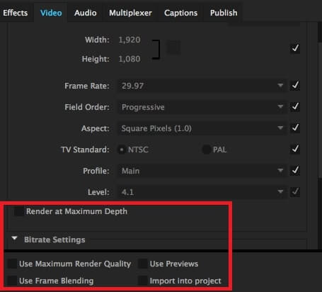 render at maximum depth