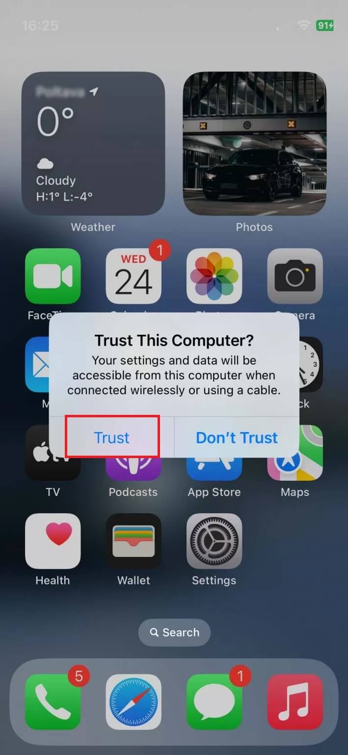select trust to continue