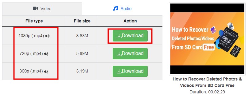 convert youtube video to mp4