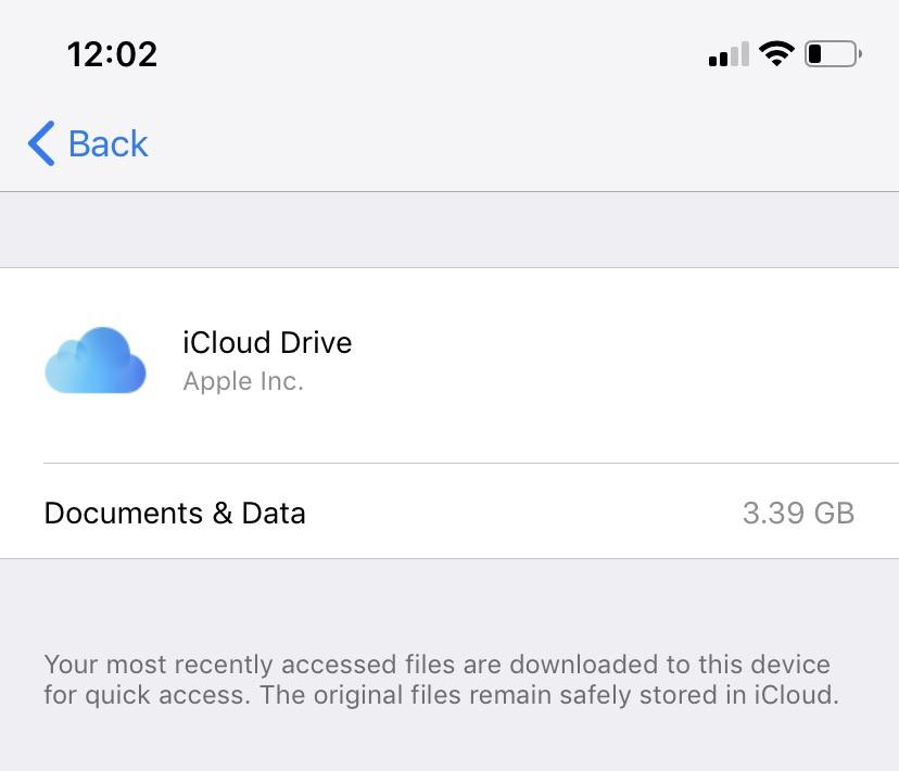iCloud drive on iPhone