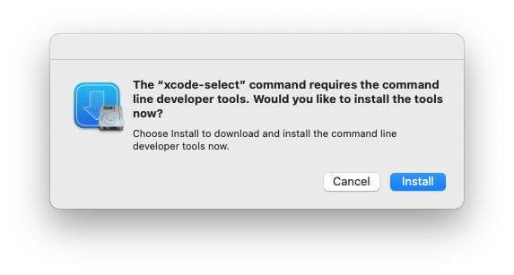 install xcode command line tools
