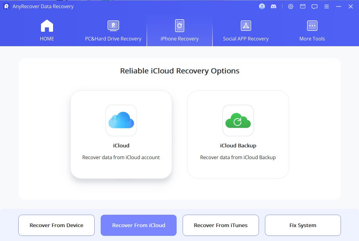 recover data from iCloud account