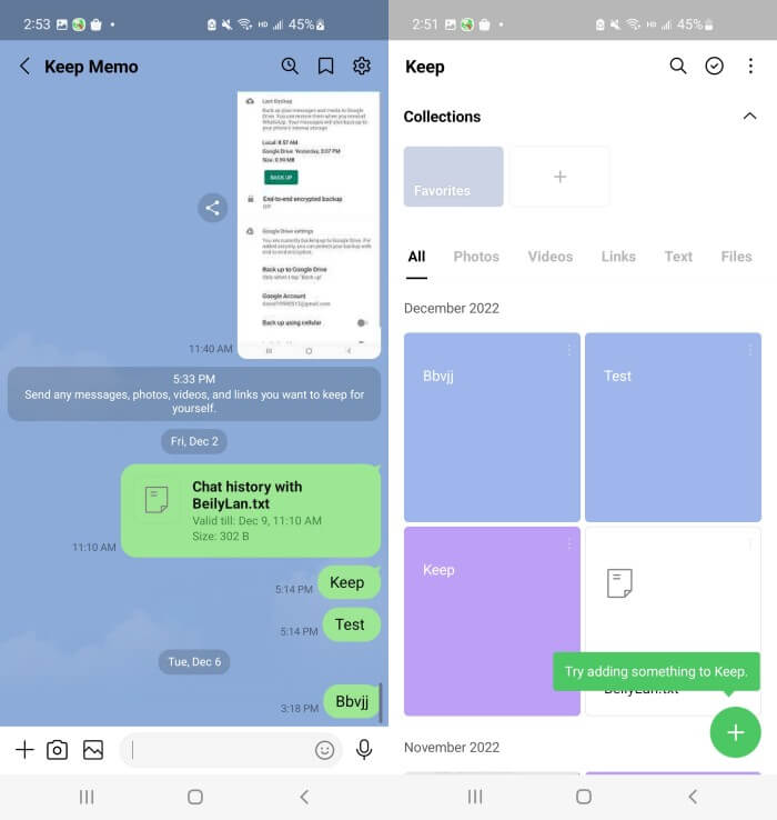 difference between Keep and Keep Memo