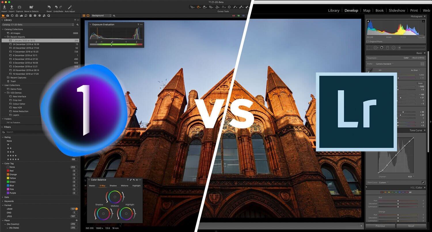  interface of lightroom