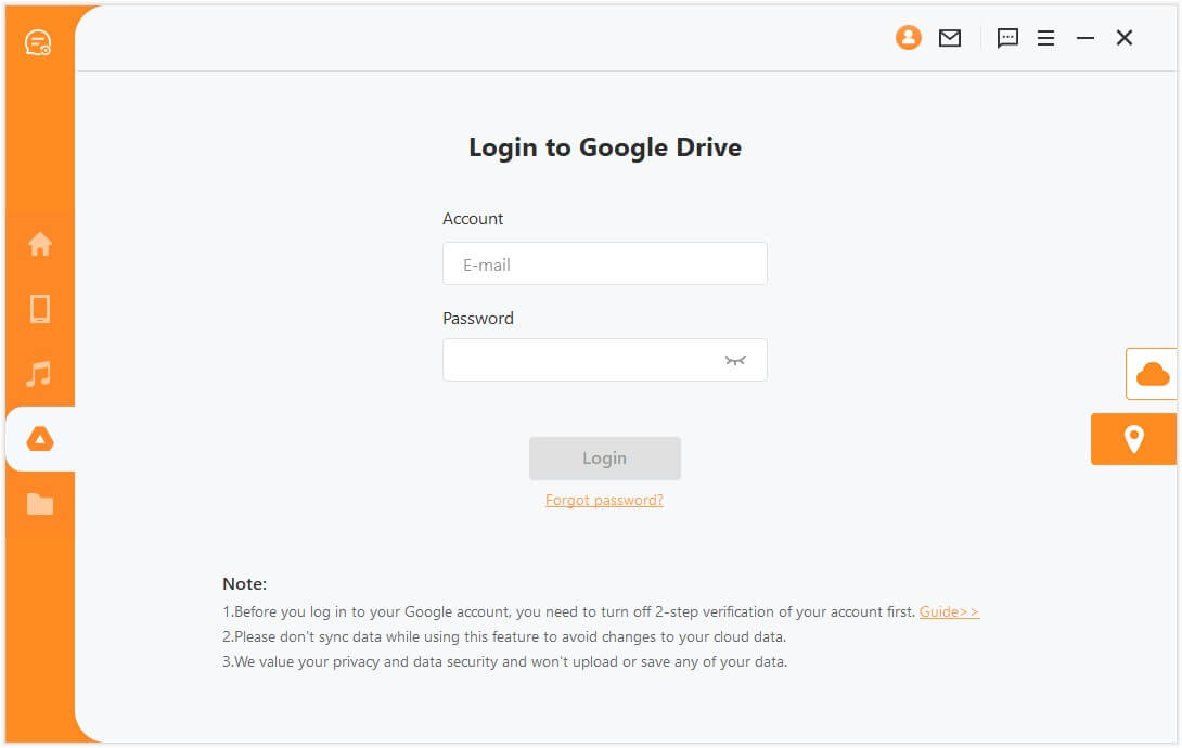 login to Google account