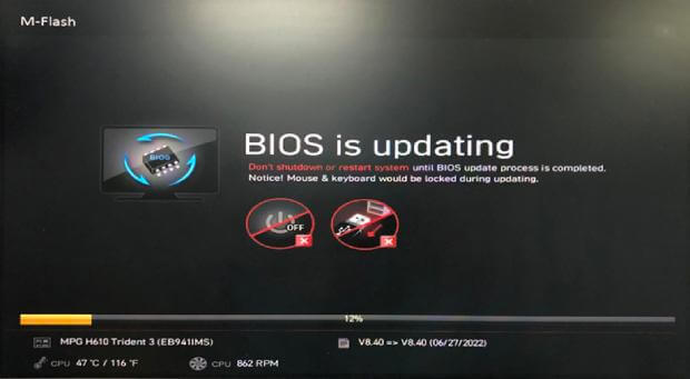 update bios
