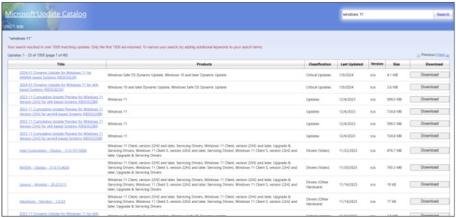 manually install updates