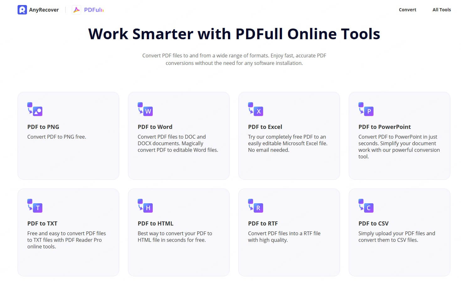 pdfull online tool collection page