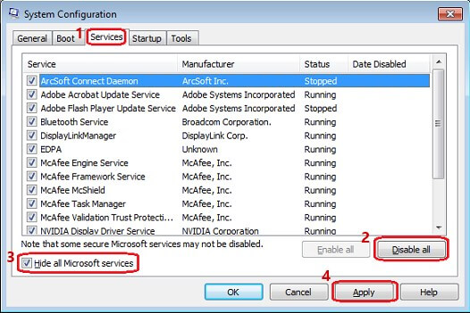 perform a clean boot