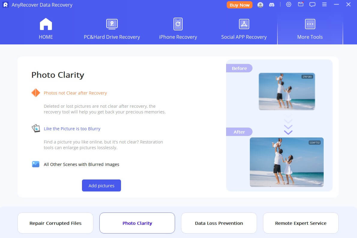 how to get pictures from old phone with AnyRecover