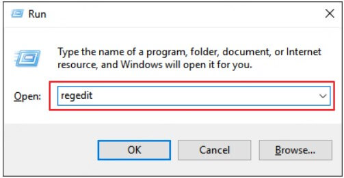 press windows + r and type regedit